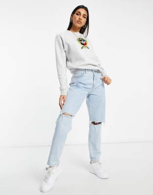 gray adidas crew neck sweatshirt
