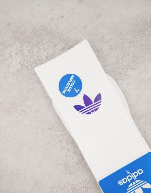 adidas Originals color reflective single crew socks