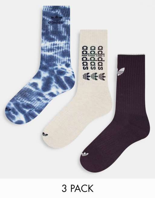 adidas Originals Color Wash 2.0 3 pack crew socks in multi