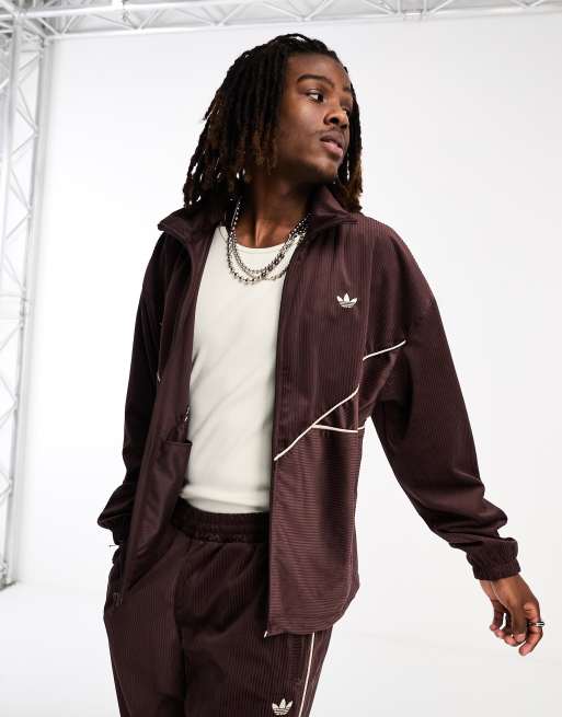 adidas Originals Colorado cord tracksuit set in brown