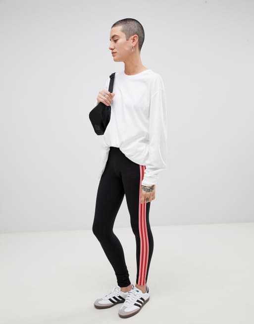 adidas Originals Colorado Mesh Panelled Leggings In Black And Pink