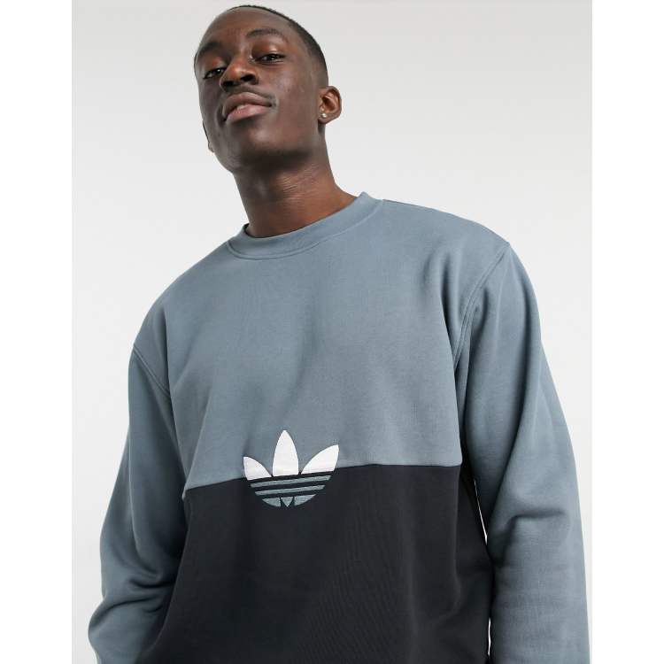 Adidas block hot sale crew sweatshirt