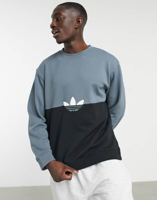 Adidas originals best sale block crew sweatshirt