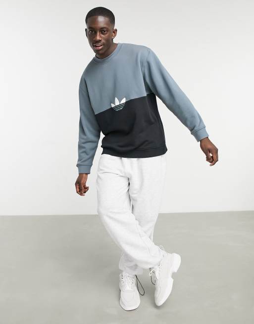 Adidas originals colour block crew sale sweatshirt