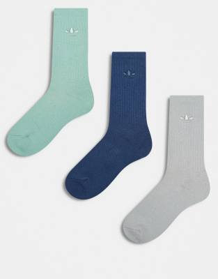 comfort 3-pack crew socks in multi