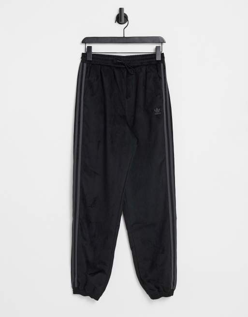 adidas Originals – Comfy Cords – Joggersy ze ściągaczami z aksamitnego sztruksu w kolorze czarnym