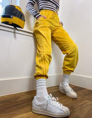 adidas joggers yellow