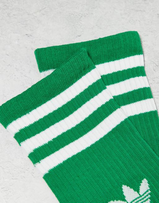 adidas Originals Confezione da 3 paia di calzini alti color bianco verde e lilla ASOS