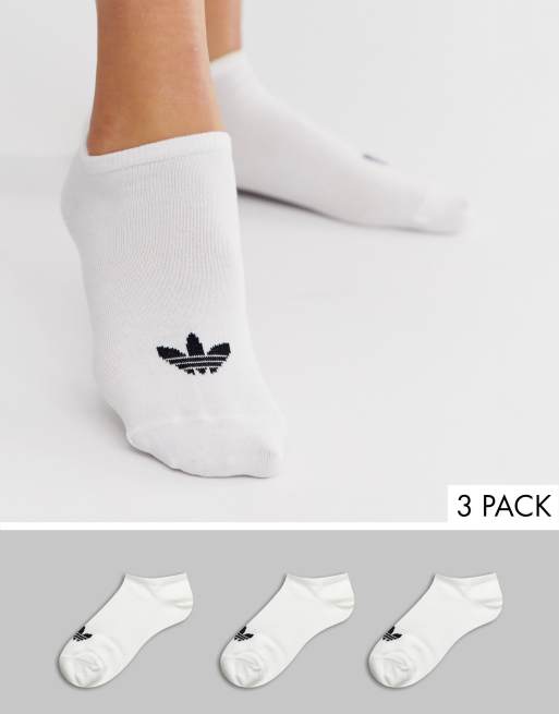 adidas Originals - Confezione da 3 paia di calzini bianchi con trifoglio