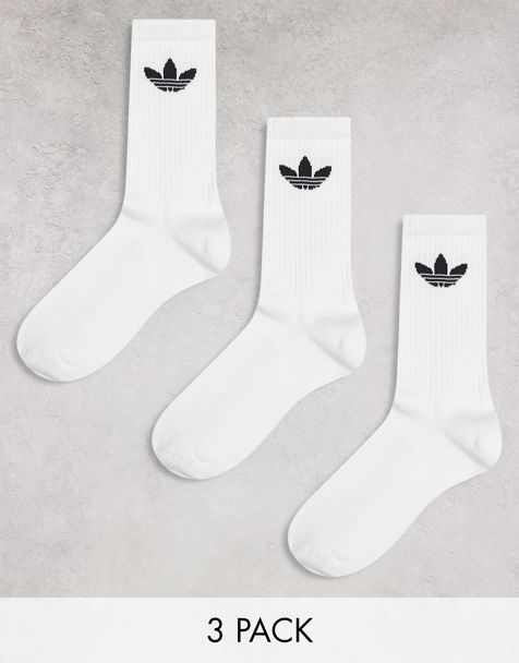 adidas Originals - Confezione da 3 paia di calzini bianchi con trifoglio - view 1