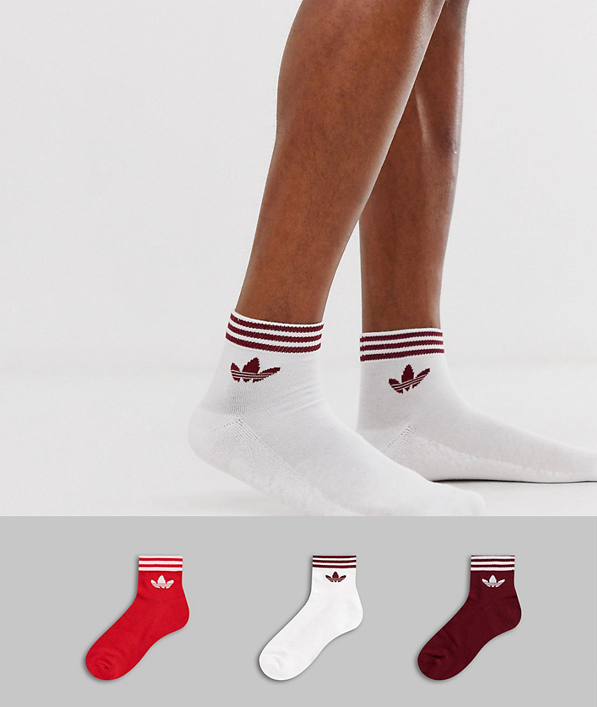 adidas Originals - Confezione da 3 paia di calzini multicolore