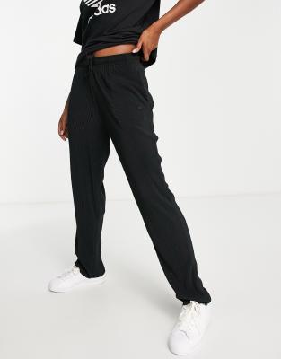adidas Originals Contempo plisse pants in black - ASOS Price Checker