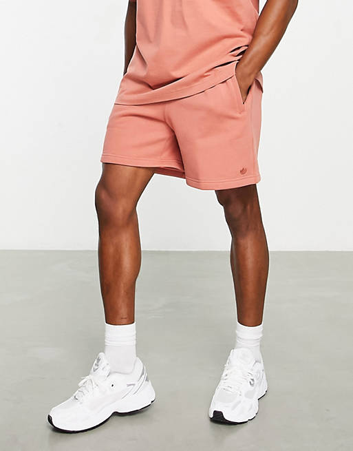 adidas Originals Contempo trefoil shorts in orange
