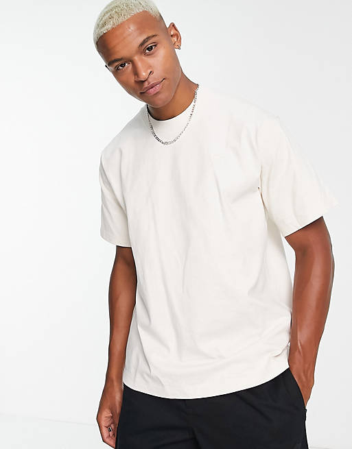 adidas Originals Contempo trefoil t-shirt in off white | ASOS