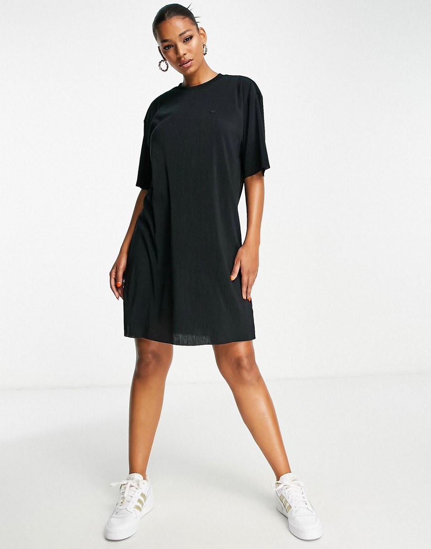 Contempo - Vestito T-Shirt plissé nero - adidas Originals  donna 