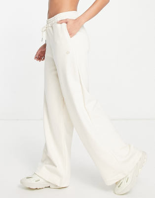 adidas Originals Contempo wide leg trousers in off white