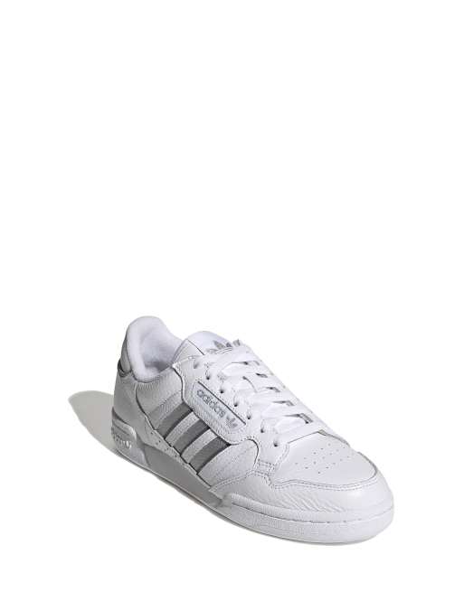 adidas Originals Continental 80 Baskets a bandes Blanc et argent