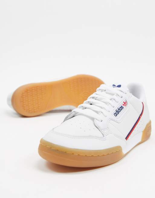 adidas Originals Continental 80 Baskets semelles en caoutchouc Blanc