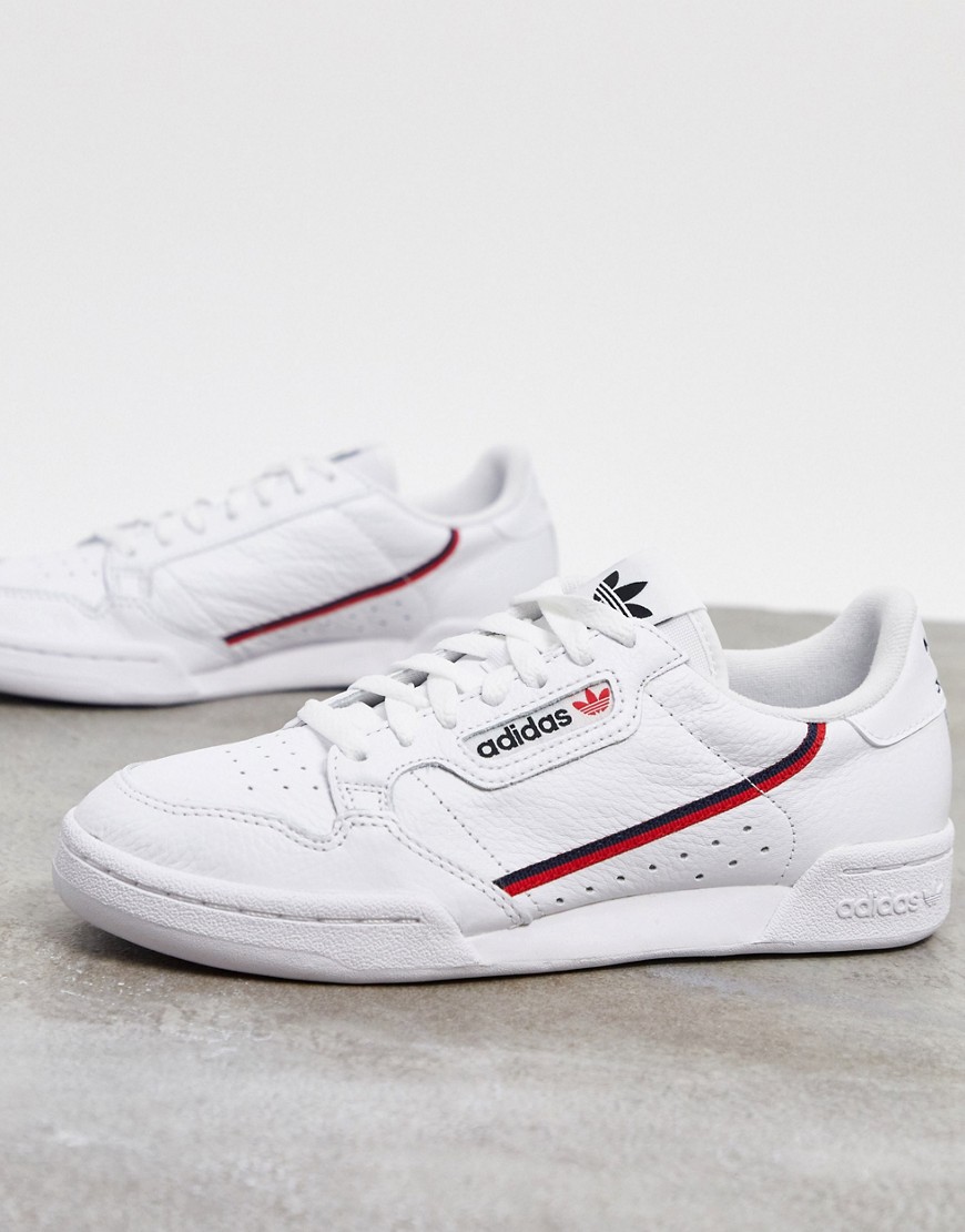 Adidas Originals - Continental 80 - hvide og røde sneakers