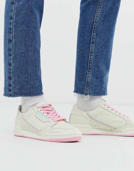 adidas Originals – Continental 80 – Sneaker in gebrochenem Weiß und Rosa adidas Originals – Continental 80 – Sneaker in gebrochenem Weiß und Rosa