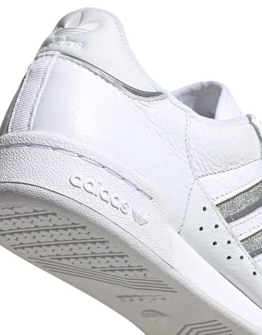 adidas Originals Continental 80 Sneakers a righe bianche e argento ASOS