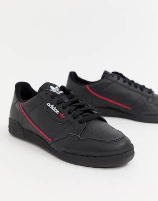 black adidas continental 80