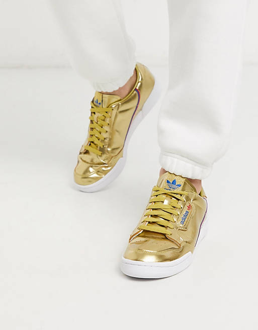 samtale Passende kondensator adidas Originals - Continental 80 sneakers i guld | ASOS