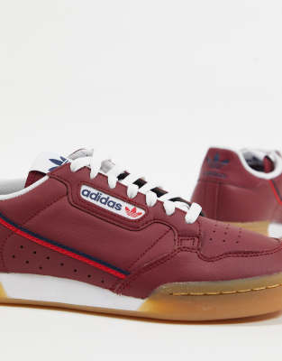 adidas originals continental 80 burgundy