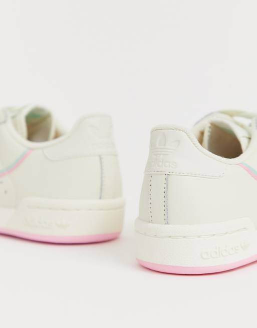 adidas originals – continental 80 – sneaker in weiß und rosa adidas originals – continental 80 – sneaker in weiß und rosa