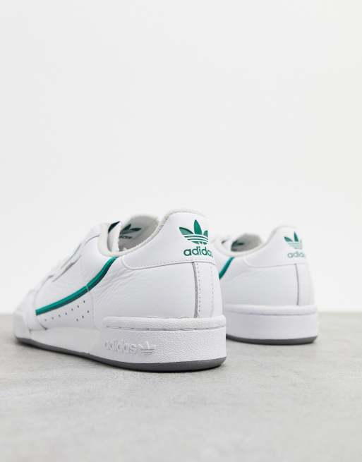 Adidas continental white and clearance green