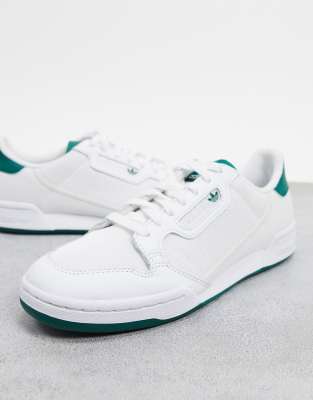 adidas continental 80 white green