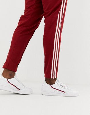 adidas red and white continental 80