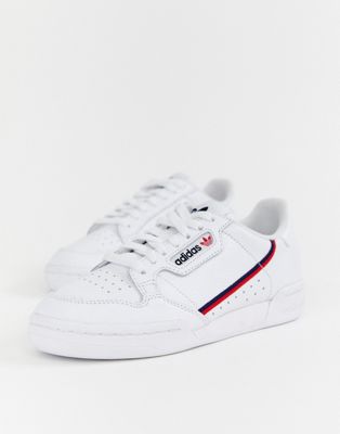 mudo Anillo duro colina adidas Originals Continental 80 sneakers in white | ASOS