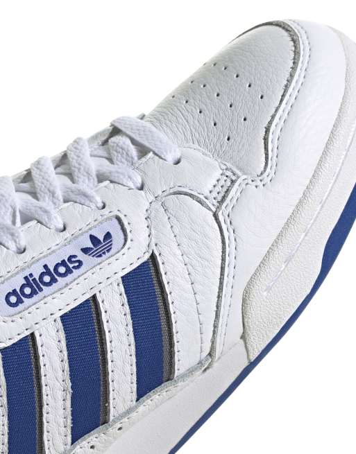 Adidas azules store rayas blancas