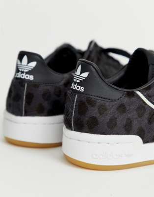 adidas originals continental 80 trainers in black and white