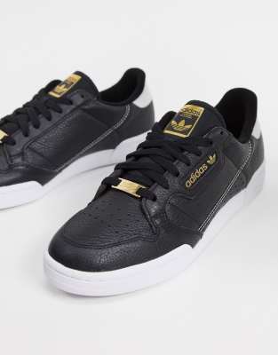 adidas continental 80 black gold