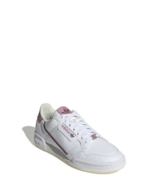 adidas Originals Continental 80 trainers in white and pink ASOS