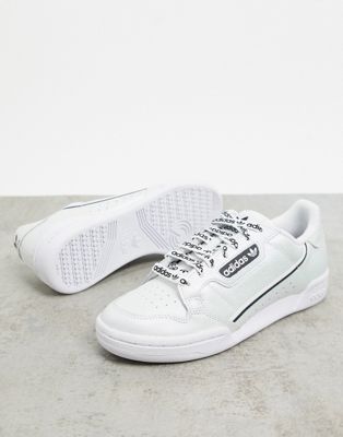 adidas originals continental 80 trainers in black and white