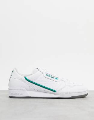 adidas continental 80 white green