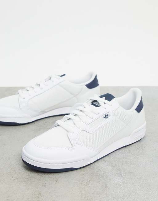 adidas Originals Continental 80 trainers in white grey collegiate navy