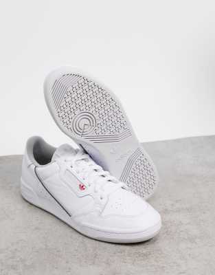 adidas originals continental 80 trainers in white & grey