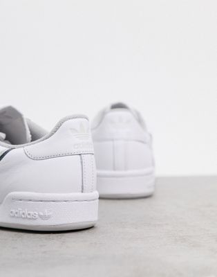 adidas originals continental 80 trainers in white & grey