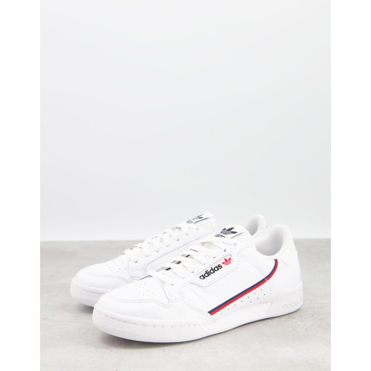 Adidas originals continental 8s trainers in white with gum on sale sole