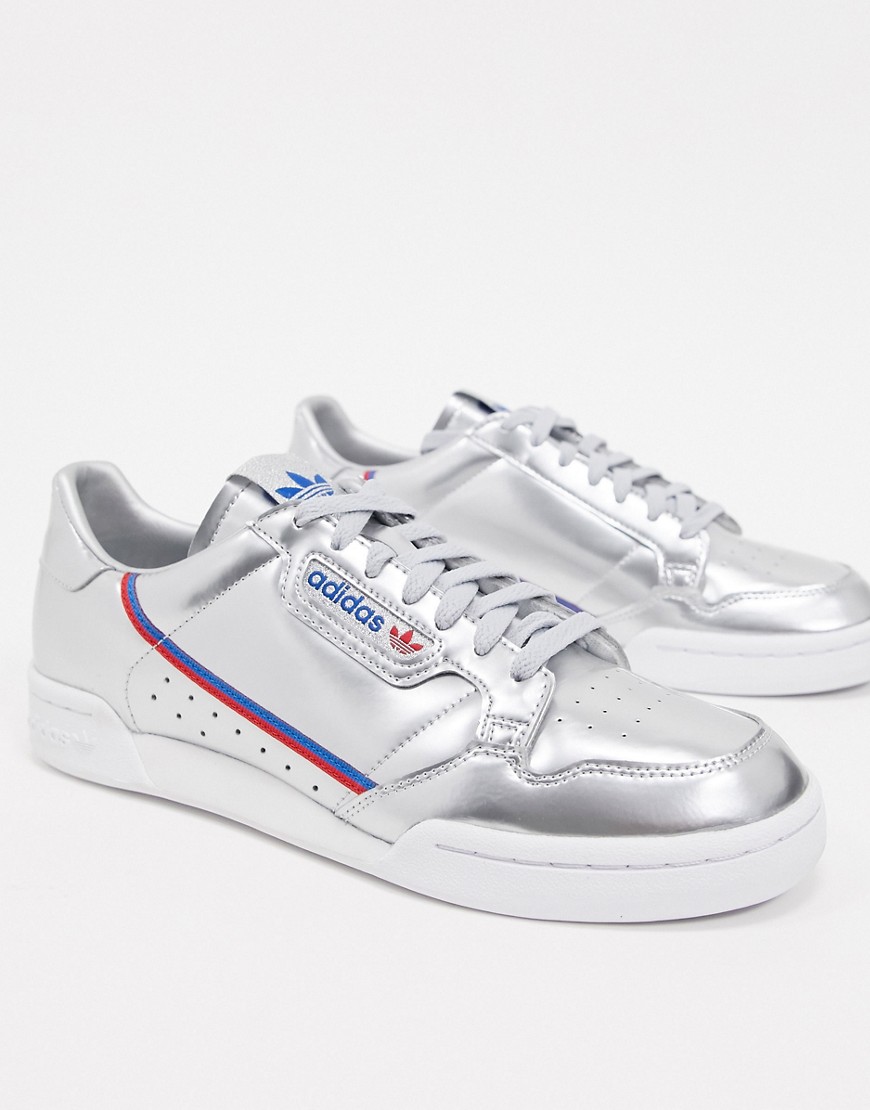Adidas Originals continental 80 trainers silver tech pack