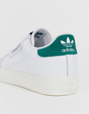 adidas original continental 80 vulc sneakers in leather with green tab