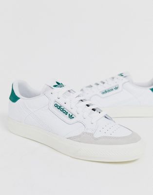 adidas Originals - Continental 80 vulc - Sneakers in pelle con logo verde |  ASOS