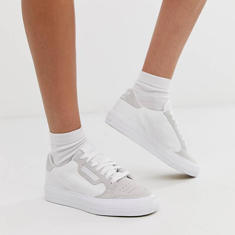 yarn I was surprised loss adidas Originals Continental 80 Vulc sneakers in white | ASOS