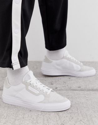 adidas original continental 80 vulc trainers in off white leather