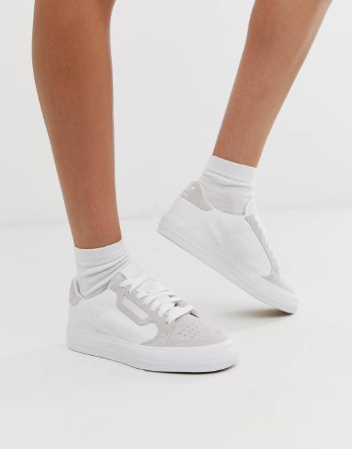 adidas Originals Continental 80 Vulc trainer in white | ASOS