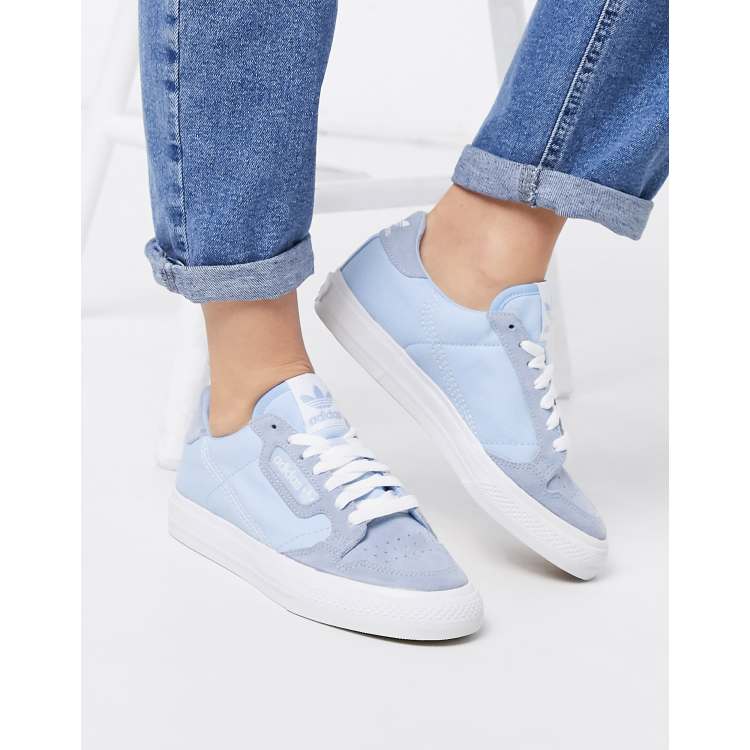 Adidas pale blue hot sale continental 80 trainers